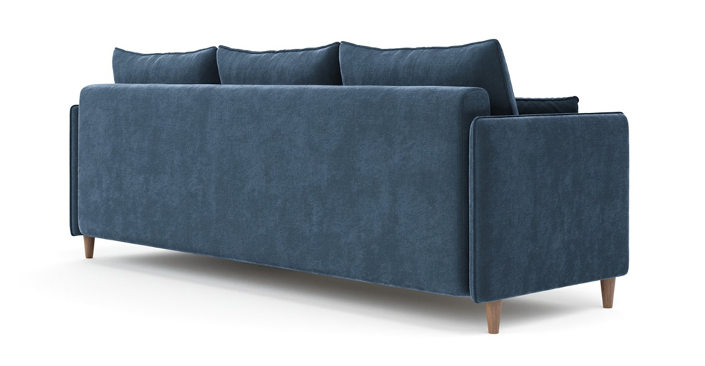 Угловой диван-кровать Берген 232 см синий