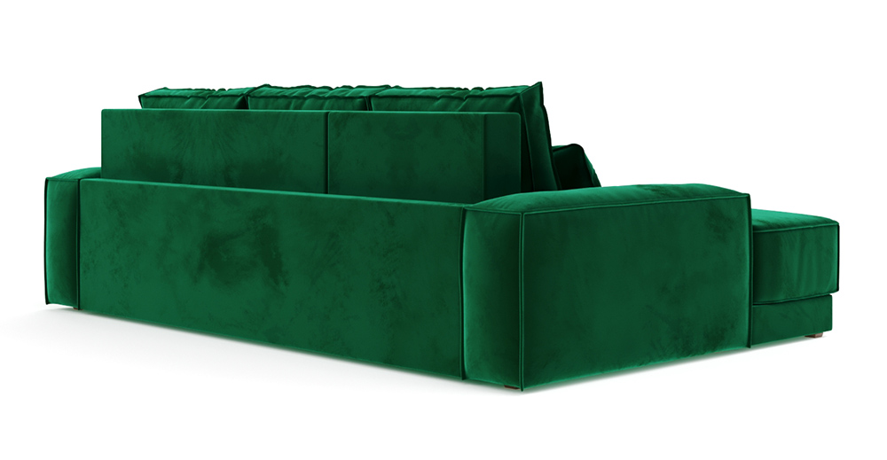 Диван-кровать Модесто 283 см-г угловой зеленый