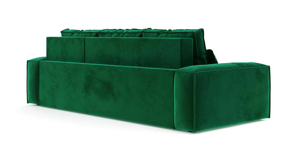 Диван-кровать Модесто 283 см угловой зеленый